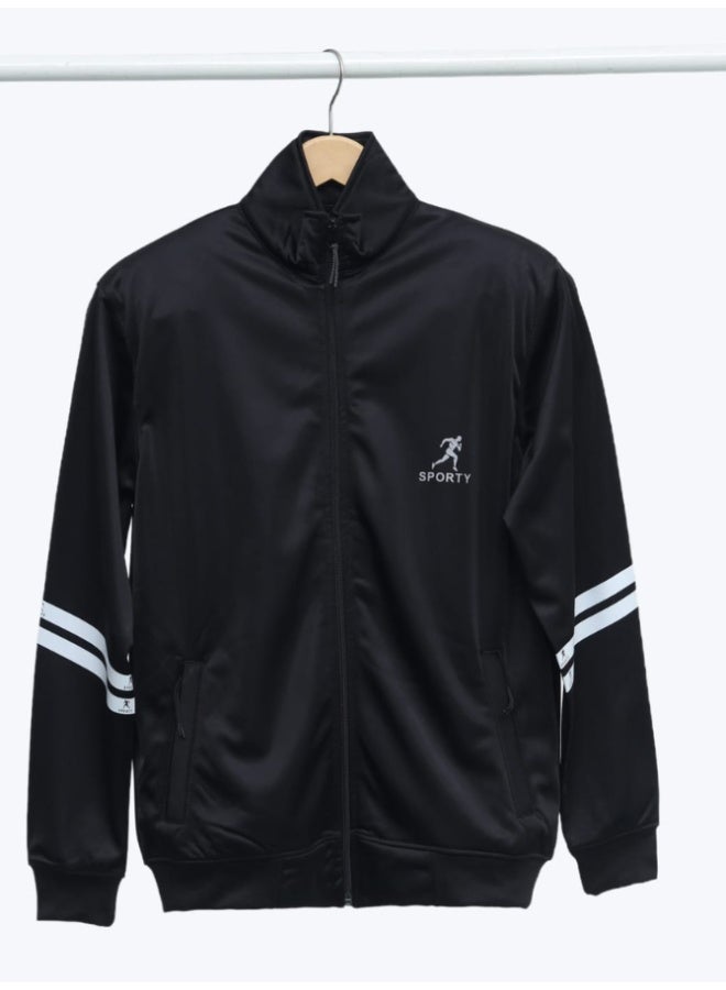 Sporty Essential Black Tracksuit Lightweight and Durable Black - Image 5