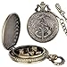 Keller & Weber Mini DND Dice Set Flying Dragon Holds Long Sword Pocket Watch Shell Case DND Starter Set 7pcs Polyhedral Metal Dice Set DD Gifts with Gift Bag Role Playing Board Game AccessoriesBronze - Image 2