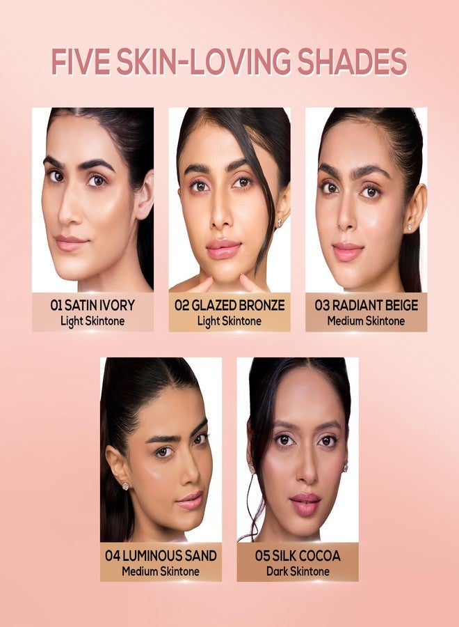 RENEE Lumi Glow Highlighting Liquid Foundation -Glazed Bronz | Dewy Finish, Buildable Coverage & 3D Glow | Hydrates & Smoothens For Luminous Skin | With Hyaluronic acid & Niacinamide | 30ml - Image 5