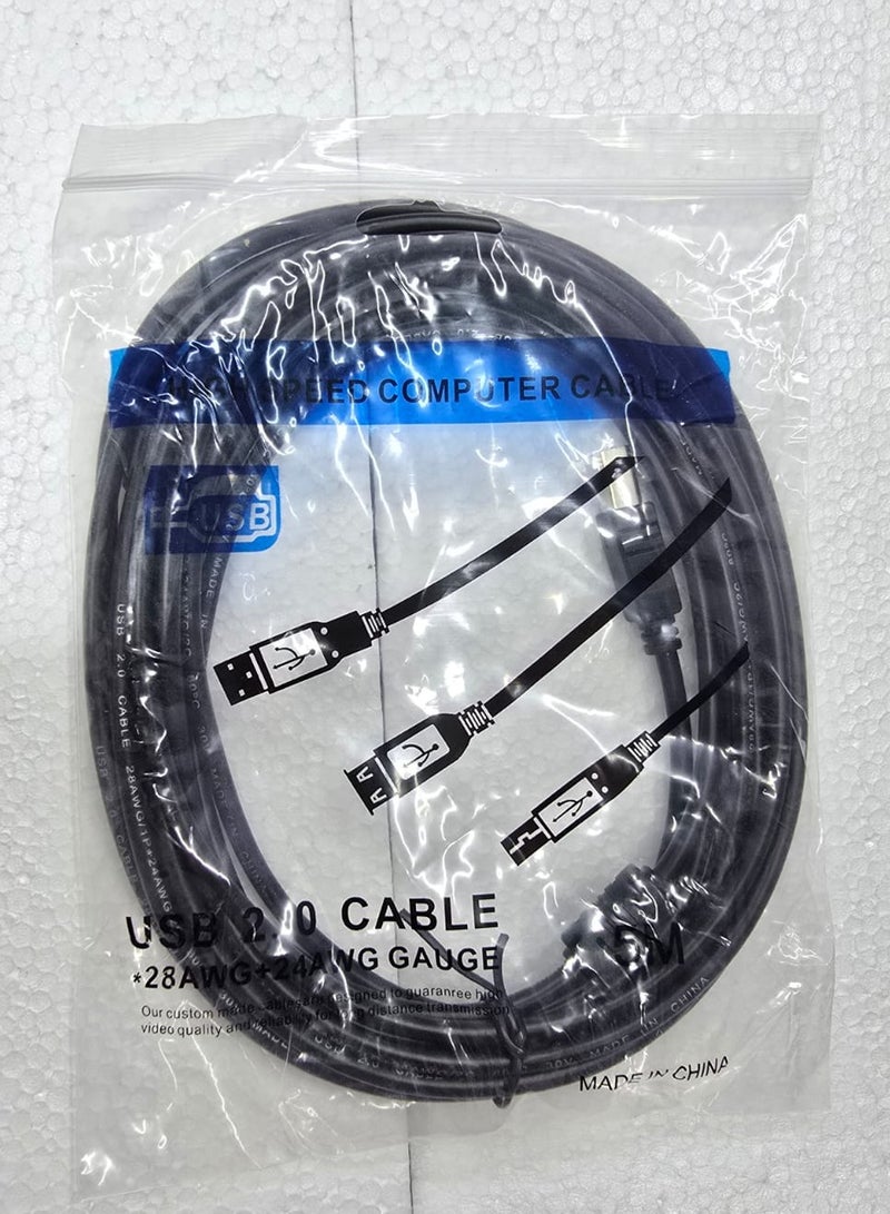 كابل طابعة USB عالي الجودة SIPU بطول 5 متر – كابل نقل بيانات USB ذكر إلى ذكر مع غلاف PVC وطبقة حماية من التشويش - Image 4
