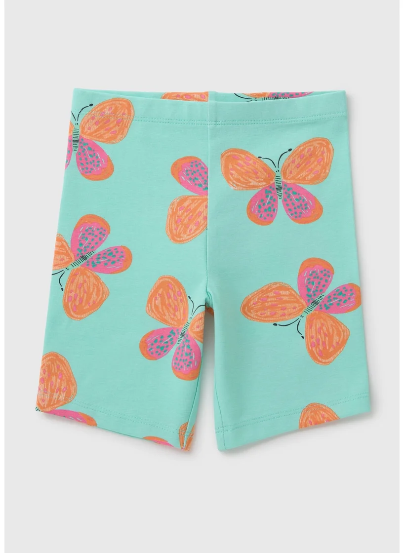 Matalan Girls Turquoise Butterfly Cycling Shorts
