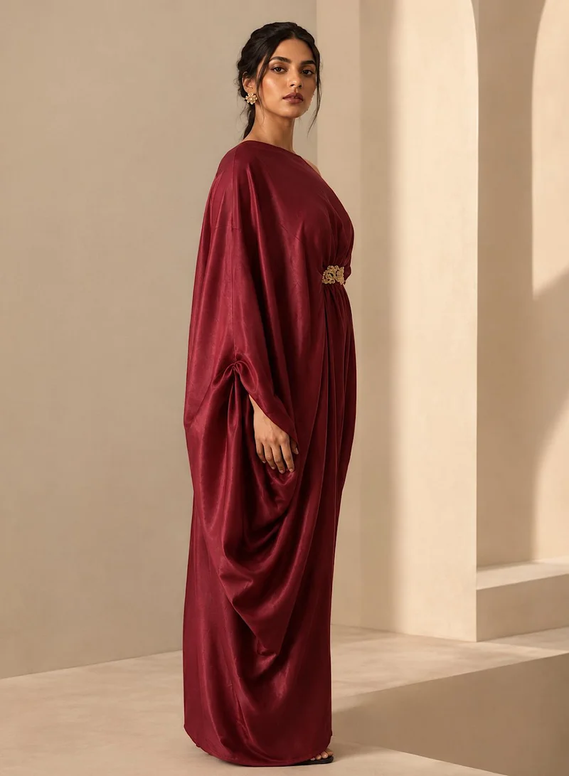 Ecstacy  Embellished Pleated Maxi Dress for Women | Best Price UAE