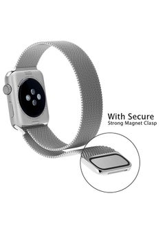 Generic Milanese Loop Stainless Steel Bracelet Strap Apple Watch Band for 41/40/38mm Silver  - Image 3
