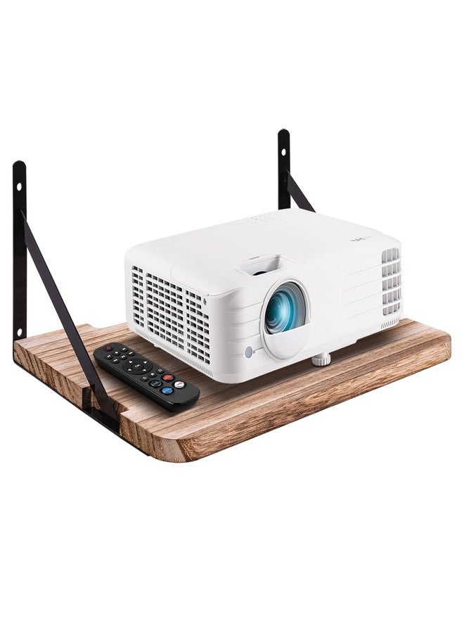 BEARUT Projector Shelf,16.2" x 11"(L*W),Router Wall Mount Floating Shelf,Projector Mount Rack Holder,Modem Cable Box for Xbox Series PS5 PS4 Wood SS1 - Image 1