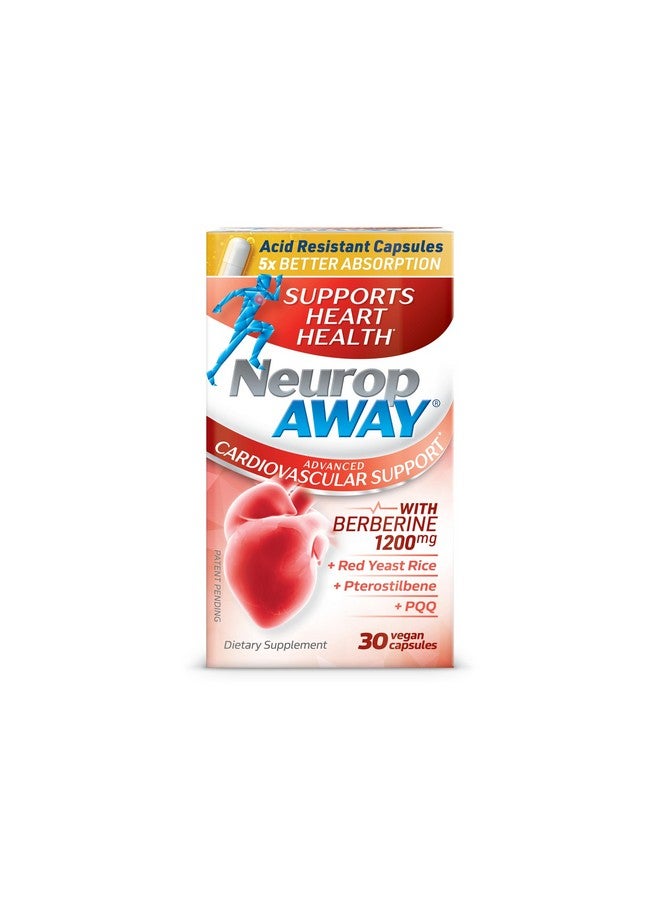 NeuropAWAY Cardiovascular Support 30ct 1200mg Berberine PQQ Red Yeast Rice Pterostilbene - Image 1
