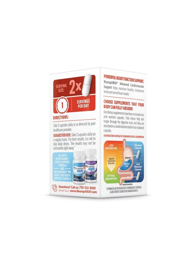 NeuropAWAY Cardiovascular Support 30ct 1200mg Berberine PQQ Red Yeast Rice Pterostilbene - Image 5