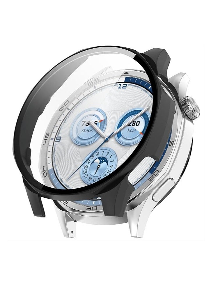 Protective Case with Screen Protector for Huawei Watch GT4 46mm, Full Coverage Hard Polycarbonate Protective Case - Black