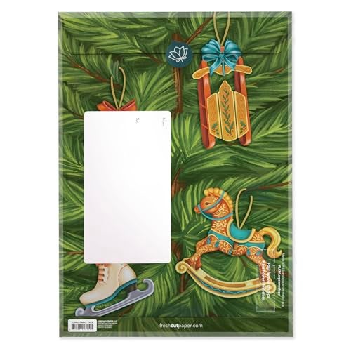 Freshcut Paper Pop Up Cards, Christmas Tree, 15 Inch Life Sized 3D Popup Greeting Card, Christmas Cards, Holiday Card, Thank You Gifts, Blank Notecard & Envelope - Image 3