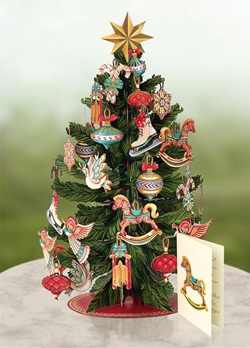 Freshcut Paper Pop Up Cards, Christmas Tree, 15 Inch Life Sized 3D Popup Greeting Card, Christmas Cards, Holiday Card, Thank You Gifts, Blank Notecard & Envelope - Image 4
