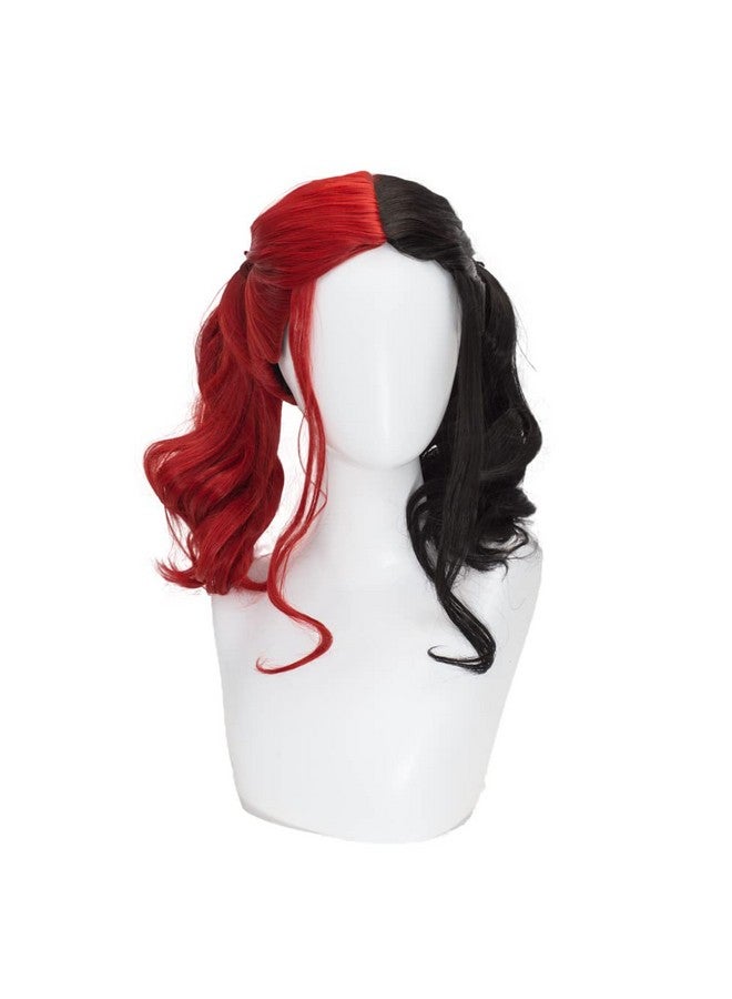 TSNOMORE Red and Black Wig for women Curly Two Ponytails Wig for Girls Halloween Costume Party Cosplay Wig - Image 1