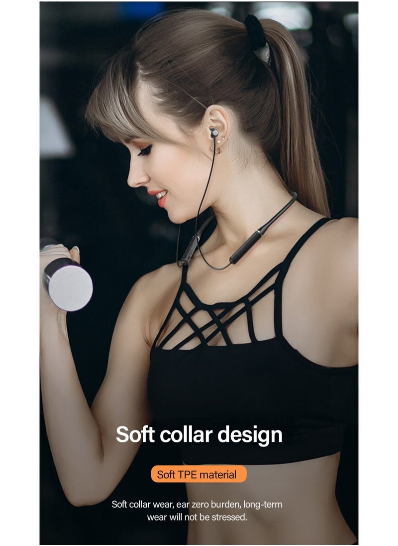 CATANES - Wireless Headphones Bluetooth V5.0 IPX5 Waterproof Magnetic Neckband Sport Earphones with Mic - Image 1