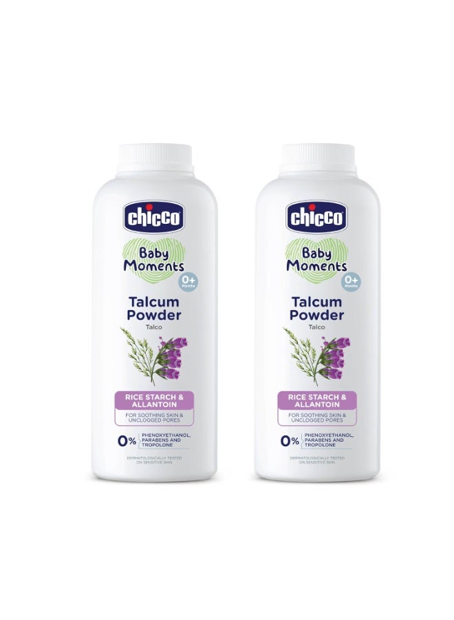 Chicco Baby Moments Talcum Powder Set - 300g x 2 Packs - Image 2