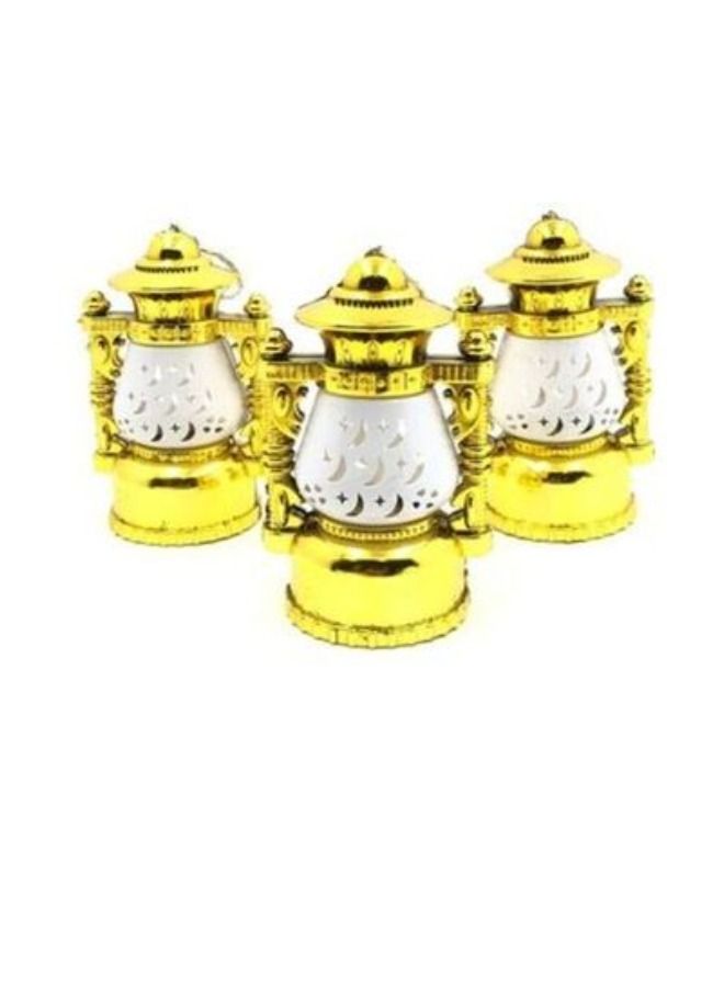 3-Piece Ramadan Lanterns Gold\White - Image 1
