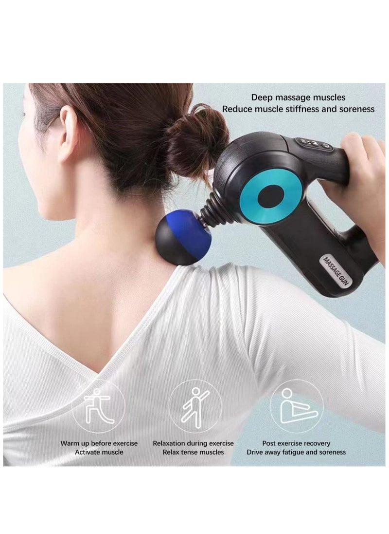 Generic - Massage Gun Deep Tissue Body Massager For Back Neck Muscle Pain Relief Fitness Relaxation 12pcs Pro Heads - Image 1
