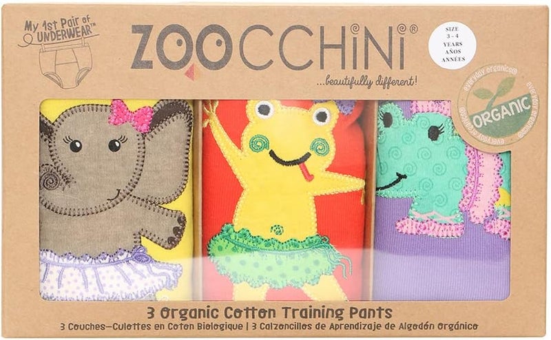 Zoocchini Ballerina Gals Girls 2-3 Years Briefs, multicoloured - Image 1