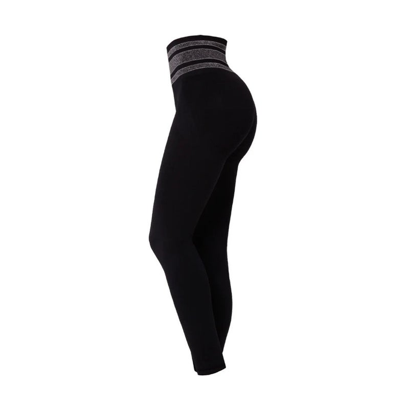 Sankom Patented Full-Length Sports Leggings – Black and Silver - Image 3