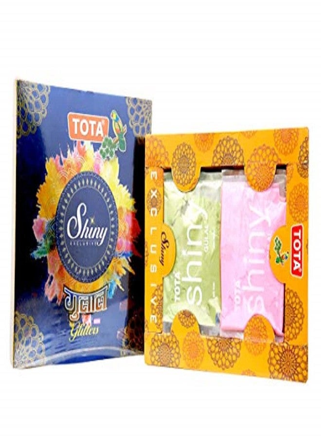 TOTA Shiny Gulal - 10 Different Holi Colours with Glitters | Natural and Herbal Holi Color Powder Gift Pack - 400 Gm - Image 1