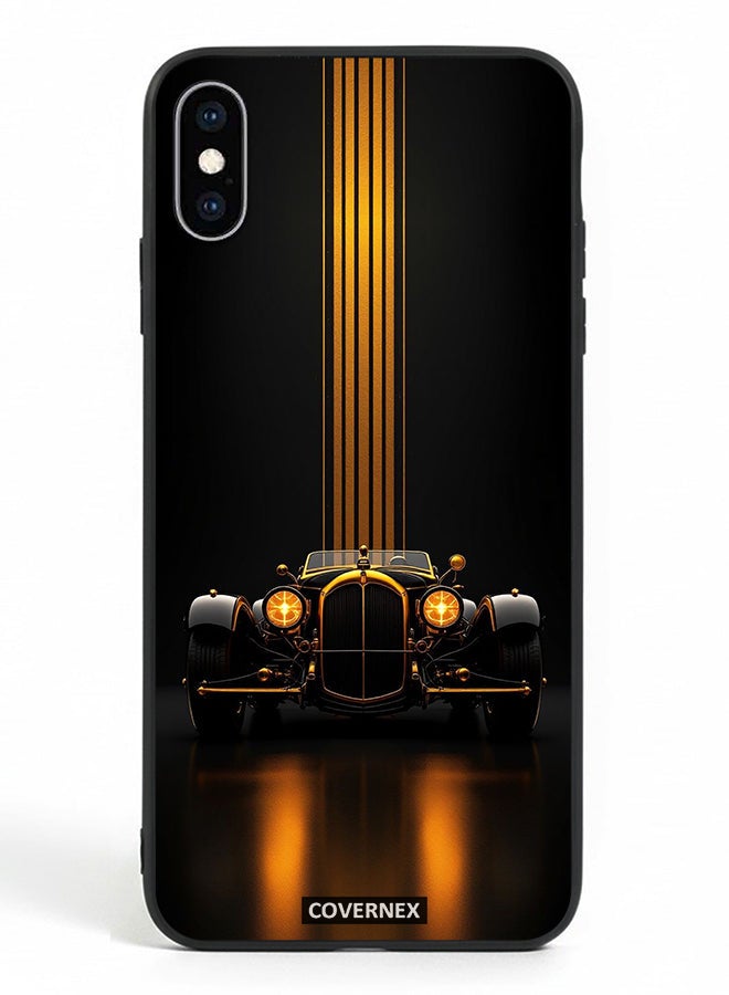 Covernex Apple iPhone Xs Protective Case Cover Printed Featuring Vintage Elegance Classic Luxury Car - Image 2