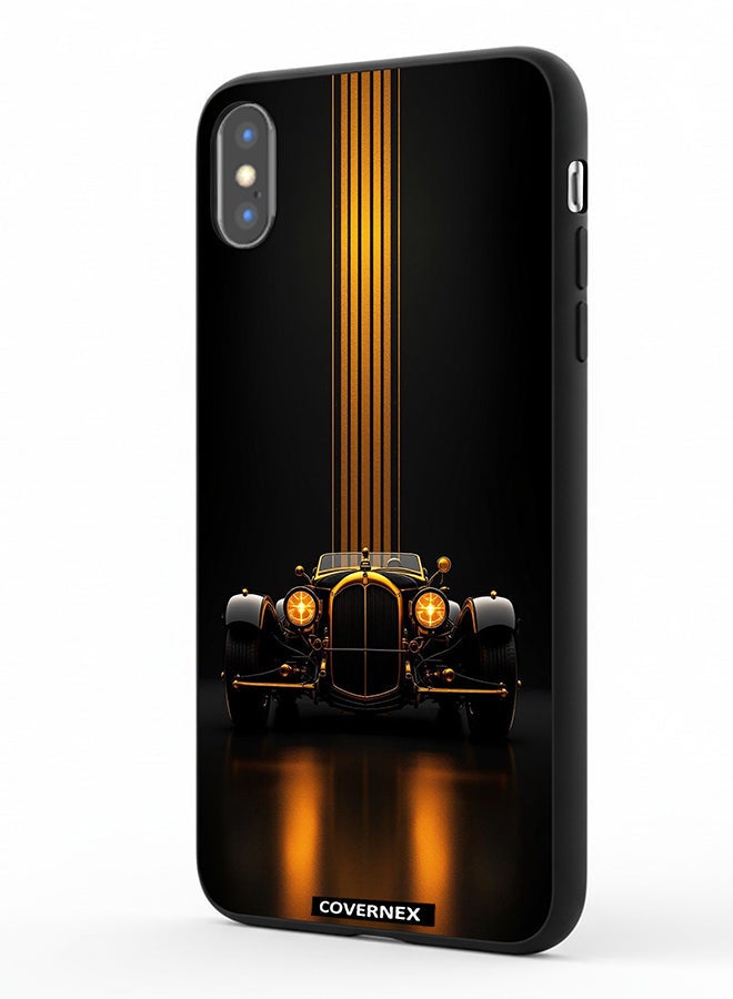 Covernex Apple iPhone Xs Protective Case Cover Printed Featuring Vintage Elegance Classic Luxury Car - Image 1