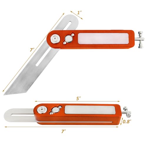 O'SKOOL OSKOOL Sliding T Bevel Gauge with 7 Stainless Steel Blade and Aluminum Handle - Image 3