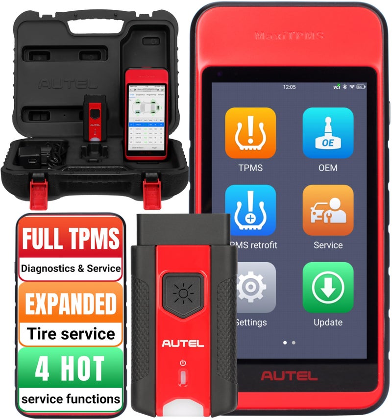 Autel MaxiTPMS ITS600 2024 Best Handy TPMS Tool Wireless TPMS Tablet with Bluetooth VCI Free Lifetime Oil Light Reset Electronic Brake Service Battery Registration Steering Angle Reset 4 Service
