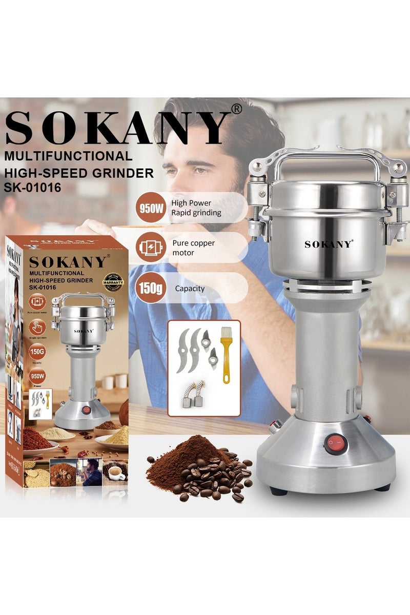 Sokany Stainless Steel Spice Grinder 950W 150g Made of stainless steel, rust and scratch resistant, powerful stainless steel grinding motor - SK-01016 - Image 1