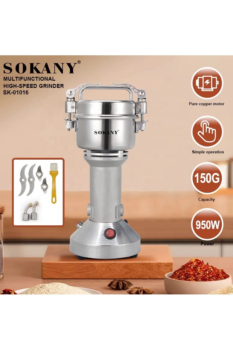 Sokany Stainless Steel Spice Grinder 950W 150g Made of stainless steel, rust and scratch resistant, powerful stainless steel grinding motor - SK-01016 - Image 2