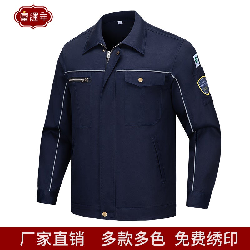 Protective Flame-Retardant Work Clothes, High-Temperature Resistant Work Clothes Suit, Acid And Alkali Resistant Labor Protection Clothing, Long-Sleeved Anti-Static Suit - Image 1
