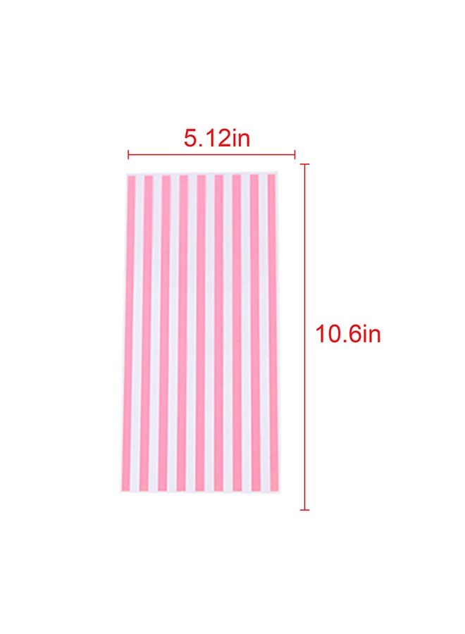 120 Pink Plastic Treat Bags with Twist Ties for Candy Chocolates Cookies Snacks Birthday Gifts - Image 4