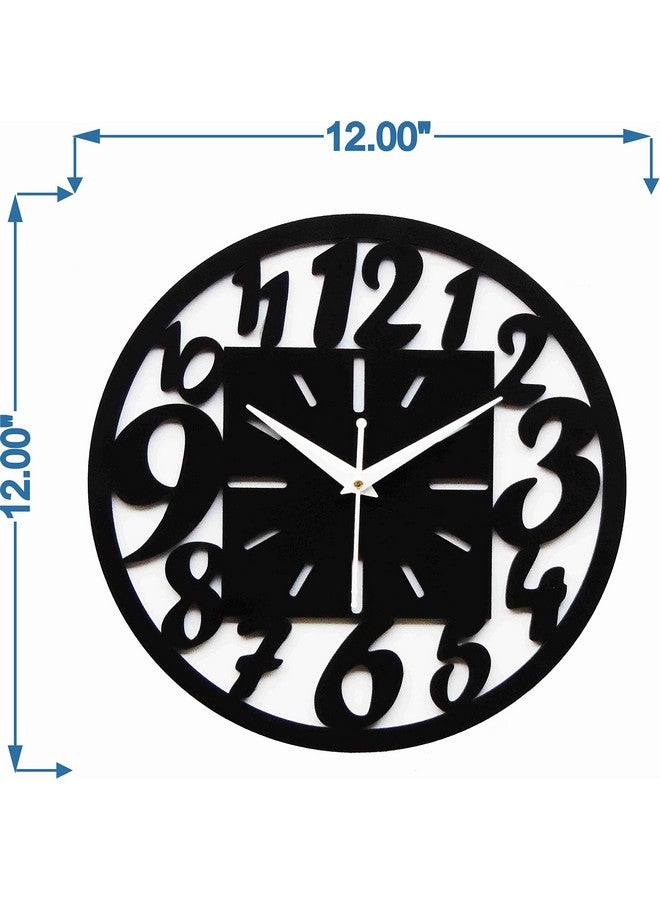 Gudki Analog Double Layer Wall Clock, Round Black Wall Clock, Wall Clock Home Decor Living Room (Style-5) - Image 2