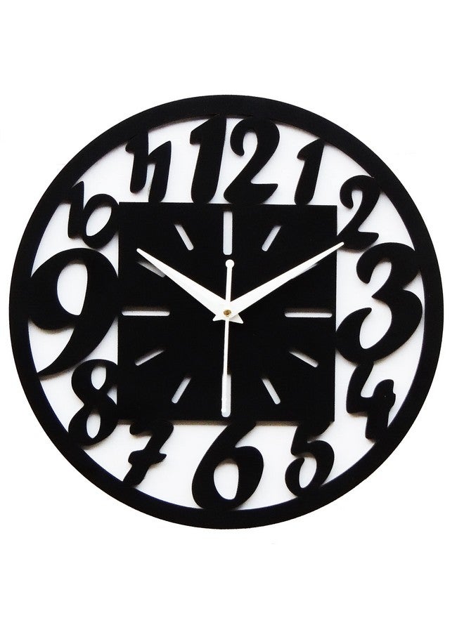 Gudki Analog Double Layer Wall Clock, Round Black Wall Clock, Wall Clock Home Decor Living Room (Style-5) - Image 1