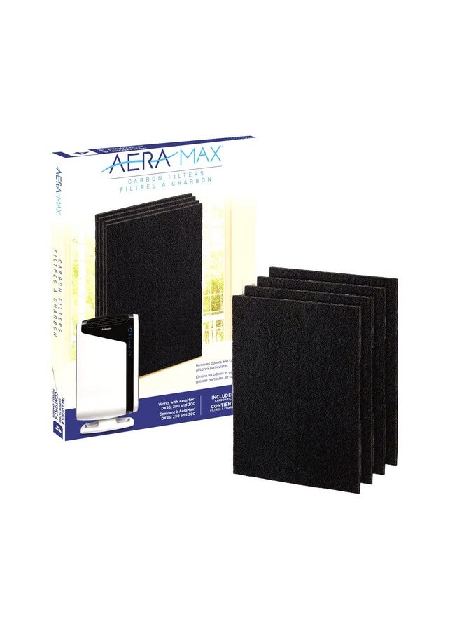 Fellowes Carbon Filters for AeraMax Air Purifiers - 4 Pack (9324201),Black, 16.1" x 12.4" x 0.2" - Image 4