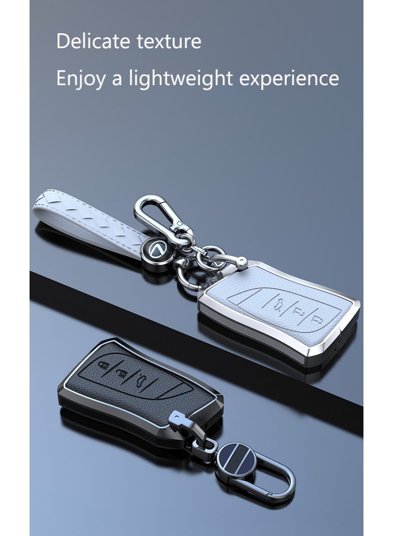 LEXUS High end car key protection cover suitable for Lexus ES200 ES300H RX300 RX350HNX260570270 genuine cowhide and zinc alloy car key shell case - Image 5