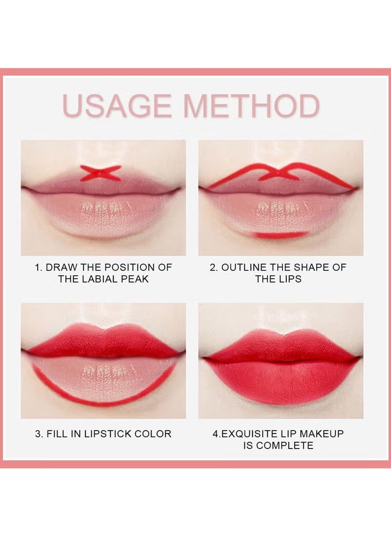 Dragon Ranee 12 Colors Matte Lip Liner/Lipstick Set,One Step Lips Makeup Kit,Velvet Nude Collection Waterproof Long Wear Lip Gloss, Lip Liner for Women To Create The Perfect Matte Lip Look!  - Image 5