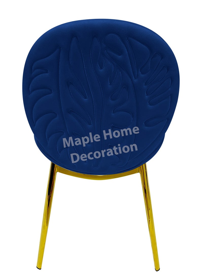 MAPLE HOME DECORATION Maple Home Velvet Dining Chair Upholstered Comfortable Cushion Armless Chair Dining Living Room Furniture  - Image 4