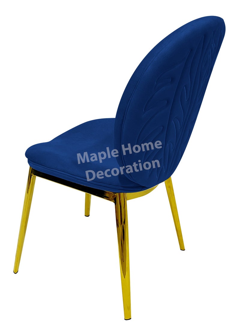 MAPLE HOME DECORATION Maple Home Velvet Dining Chair Upholstered Comfortable Cushion Armless Chair Dining Living Room Furniture  - Image 3