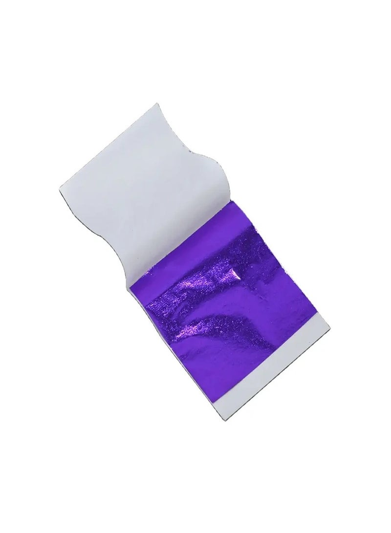 سمارت ورق ذهب عدد 50 ورقة موف اللون اوراق ذهب لكافة الاستخدامات - Image 1