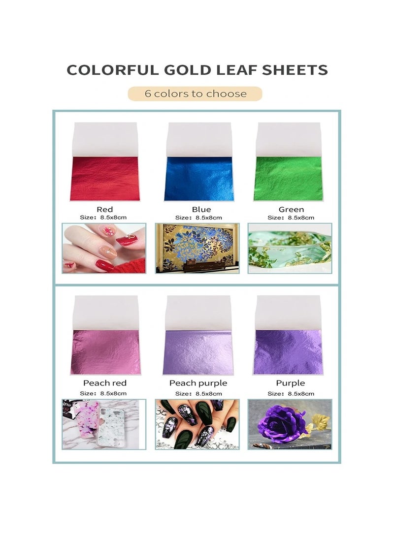 سمارت ورق ذهب عدد 50 ورقة موف اللون اوراق ذهب لكافة الاستخدامات - Image 3