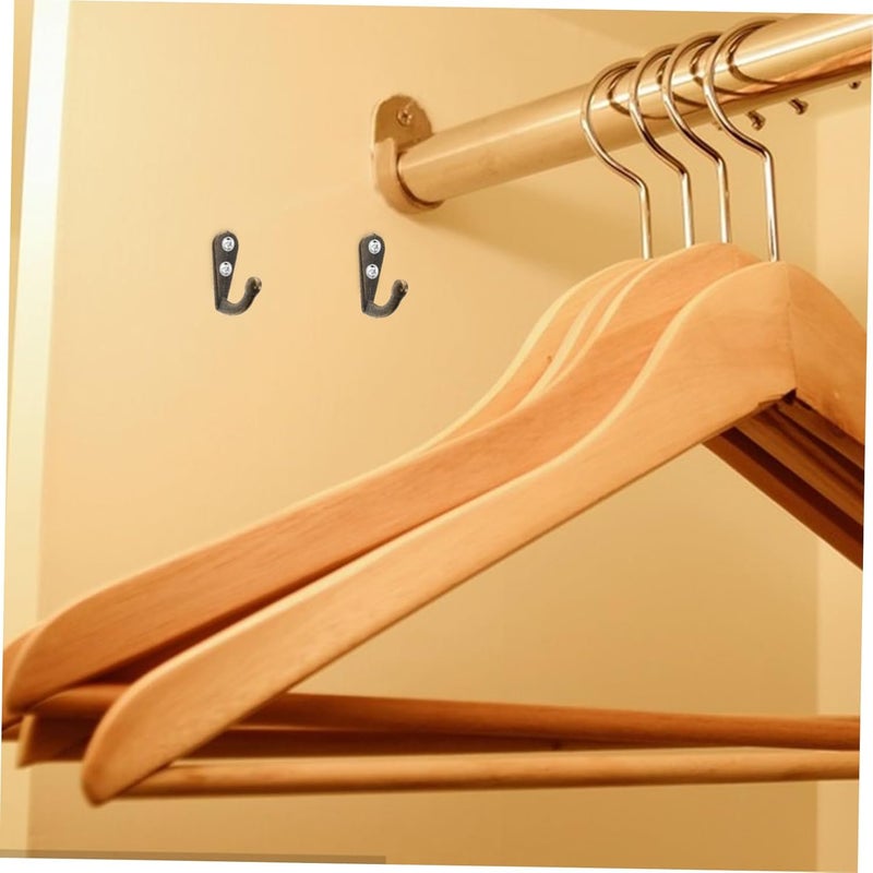 DOITOOL 48pcs Vintage Bronze Wall Hooks Heavy Duty Coat Hangers for Coats Handbags and Towels Retro Style Single Hook with Screws for Space-Saving Home Organization - Image 4