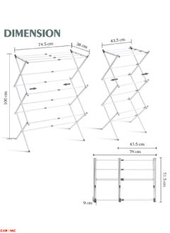 Drying Rack Clothing Metal Collapsible Clothes Drying Rack For Clothes Towel Oversize Indoor Outdoor Laundry Room White - pzsku/Z5FCBF795D37938036CC1Z/45/_/1715945067/96f04f30-7191-4d06-9d32-b2704d9cf6b0