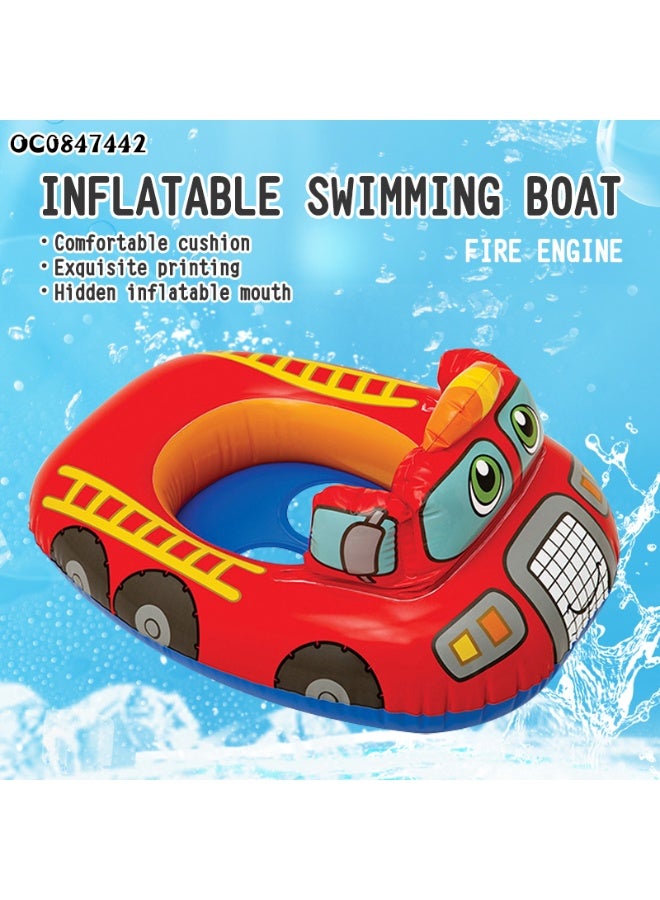 FUN MOMENT 75cm Inflatable Fire Truck Swim Ring - Image 3