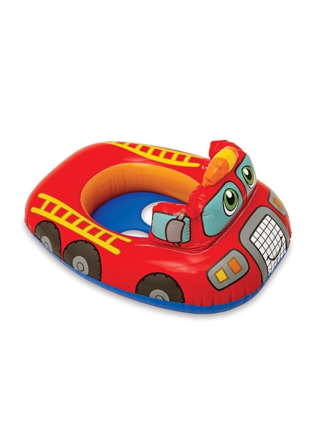 FUN MOMENT 75cm Inflatable Fire Truck Swim Ring - Image 1