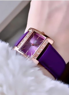Q&Q vintage Women's Leather Band Wristwatch  - Image 1