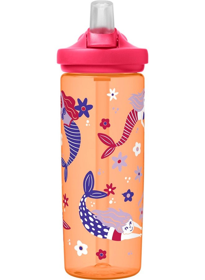كاميلباك زجاجة مياه كاميل باك إيدي+ للأطفال سعة 20 أونصة مع مادة تريتان رينيو - غطاء من القش، مقاومة للتسرب عند الإغلاق، بتصميم حورية البحر الزهري الكلاسيكي - Image 3
