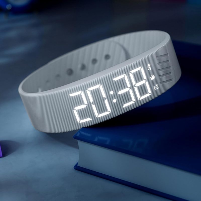 Fitsleeps Alarm Clock Fitsleeps, Alarm Clock with Vibration Alarm, Silent Wristband, Portable Alarm Clock with Adjustable Strap, for Men and Women (Black) - Image 5