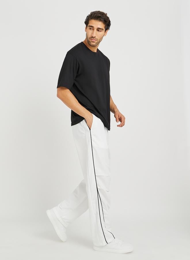 Styli Oversized Open Hem Joggers with Side Piping Detail - Image 2