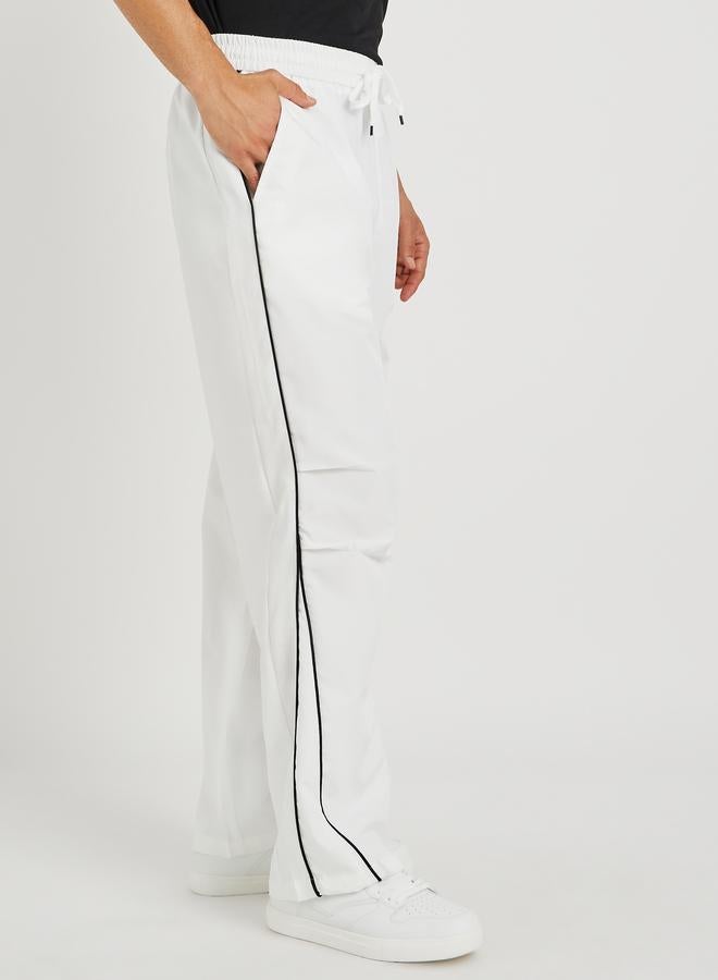 Styli Oversized Open Hem Joggers with Side Piping Detail - Image 1