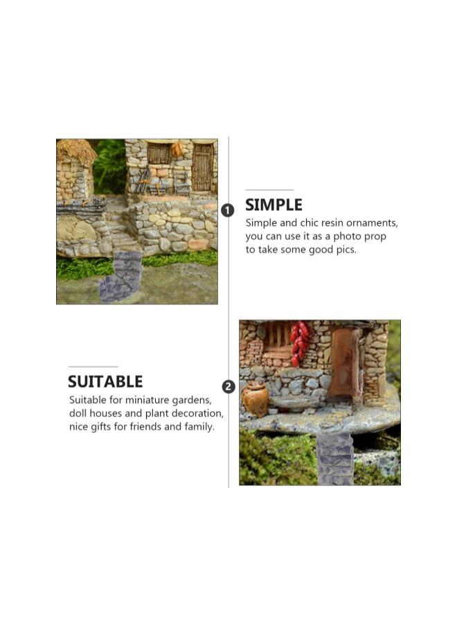 Generic 10pcs Miniature Stone Steps Fairy Mini Garden Ornament Cobblestone Stairs Dollhouse Accessory  - Image 5