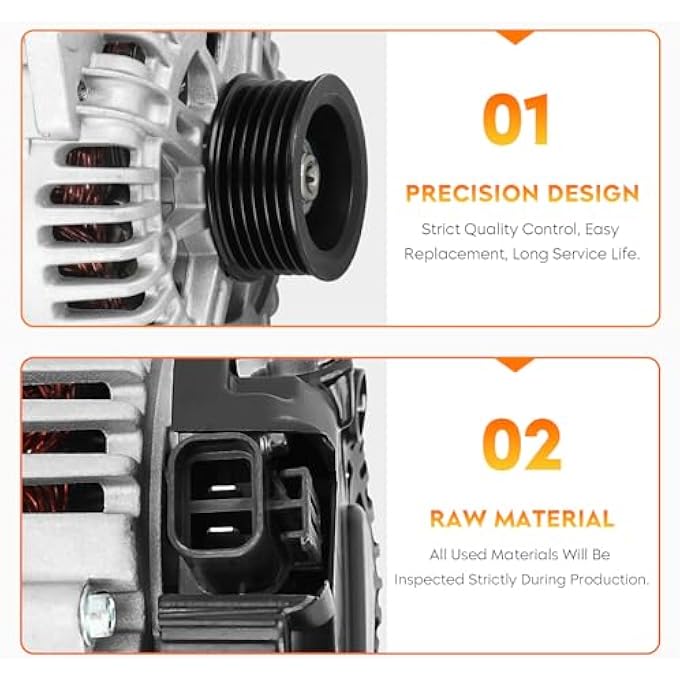 AEagle New Alternator for Nissan Maxima SE 2004 2005 2006 2007 2008 3.5L V6, 120Amp V12, 400-40032 AVA0004 11017 23100-7Y020 - Image 4