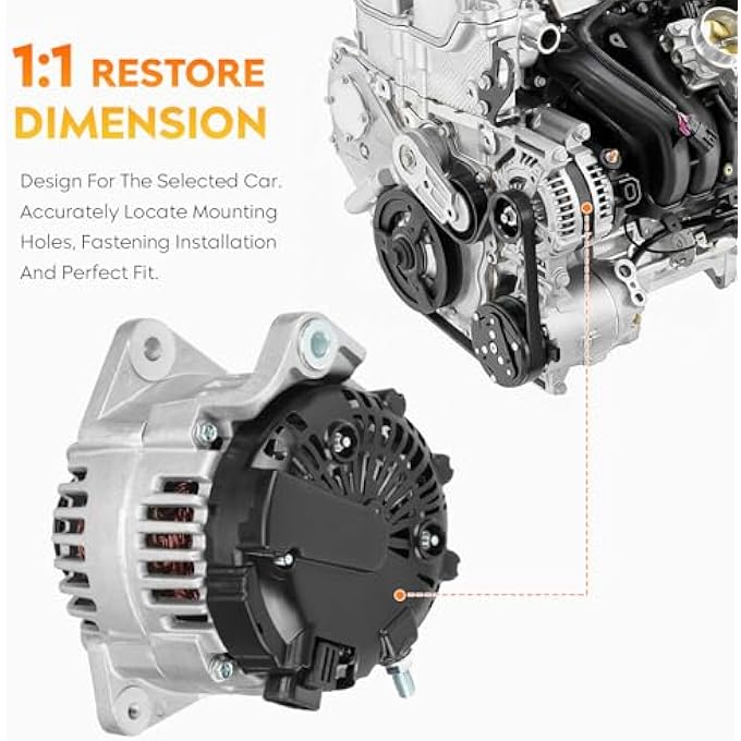 AEagle New Alternator for Nissan Maxima SE 2004 2005 2006 2007 2008 3.5L V6, 120Amp V12, 400-40032 AVA0004 11017 23100-7Y020 - Image 3